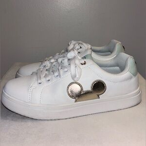 White and Teal Disney Mickey Sneakers